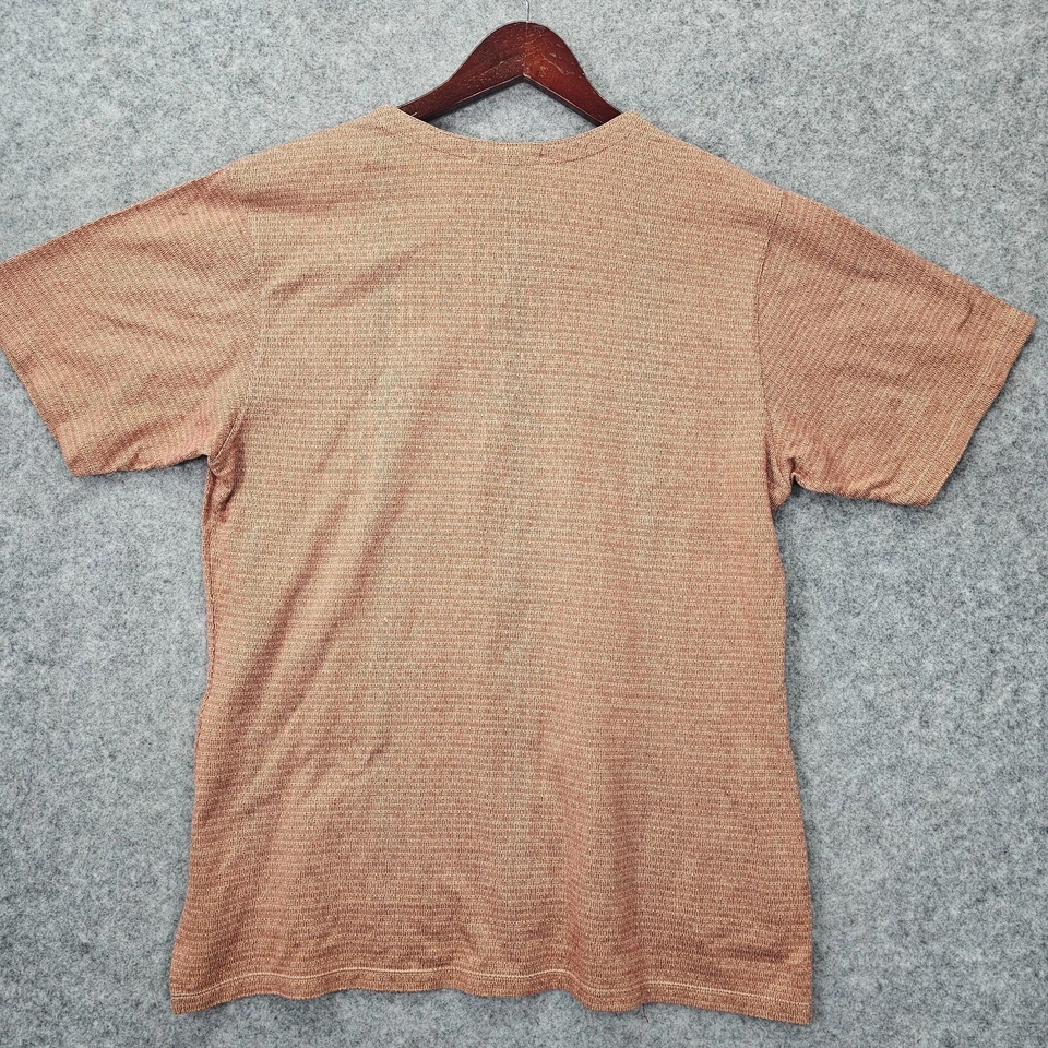 Camisa feminina de algodão peruana ferrugem L Nike Golfe laranja marrom malha texturizada PERU - Imagem 2 de 4