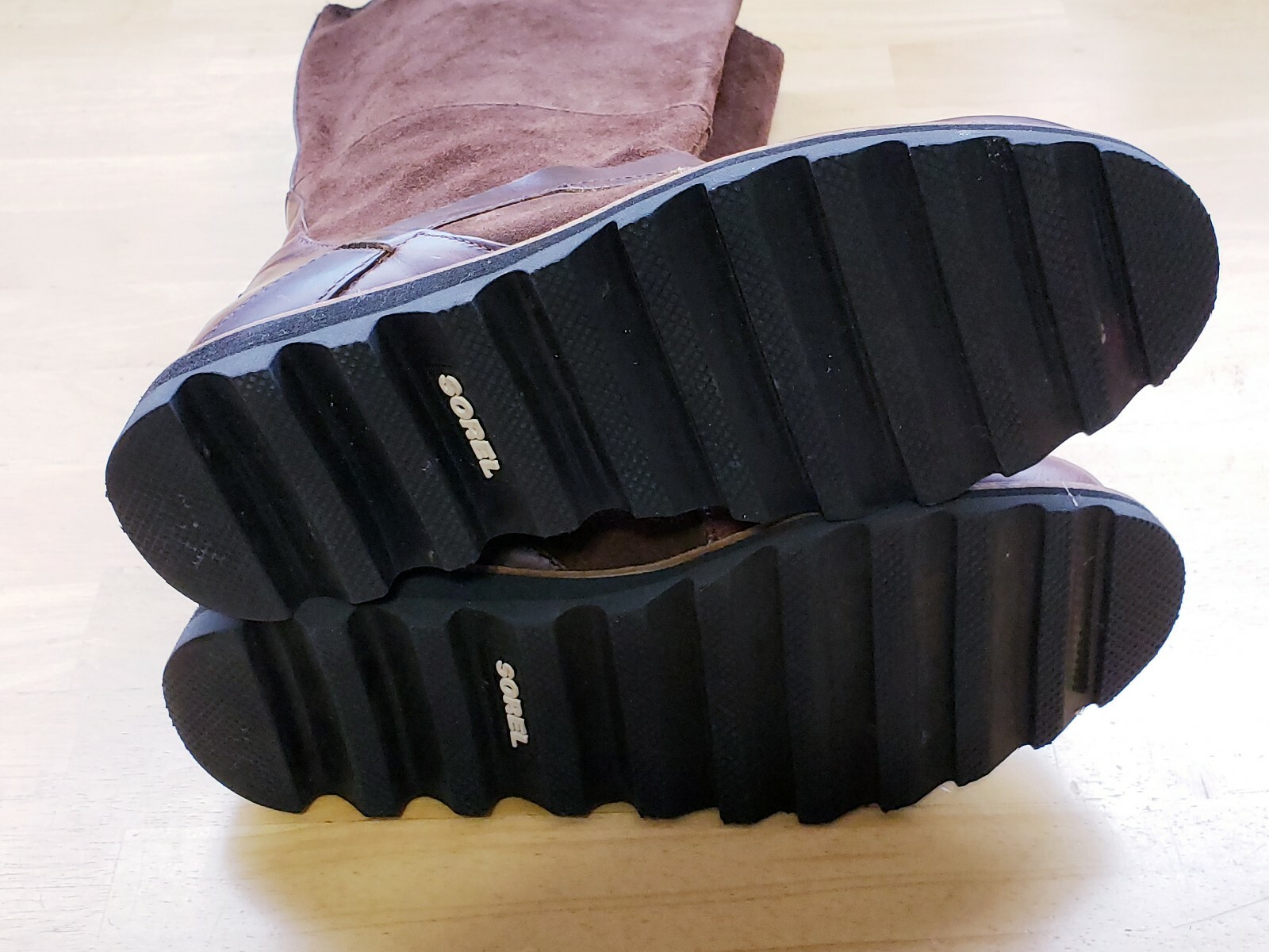 SOREL Equestrian Work boot Brown Suede Leather Ring Pull Womens US 6 eBay