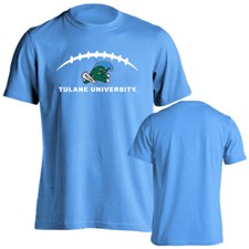 Tulane University Green Wave Football Laces Out Tee Short Sleeve T-Shirt