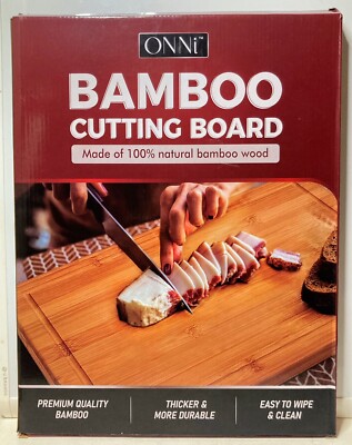 Bamboo Cutting Board 16x12 Cherokee Casino Oklahoma Grooved, Odor
