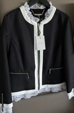 Ted Baker London Women s Blazer Black White Lace Retails 635 Small