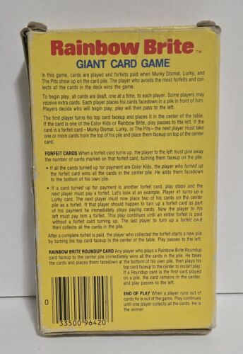 Vintage Golden 1983 Rainbow Brite Giant Card Game Deck w/ Box - Picture 2 of 6