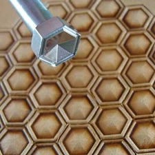 Hollow Hex Geometric Stamp, Leather Stamping Tool, Stainless Steel