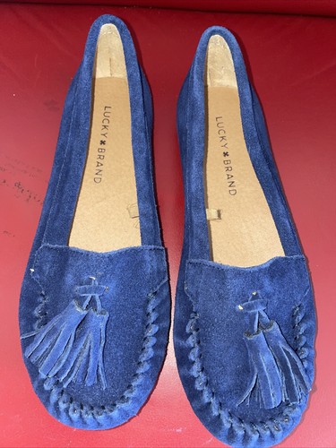 LUCKY BRAND Ailania Blue Suede Driving 
