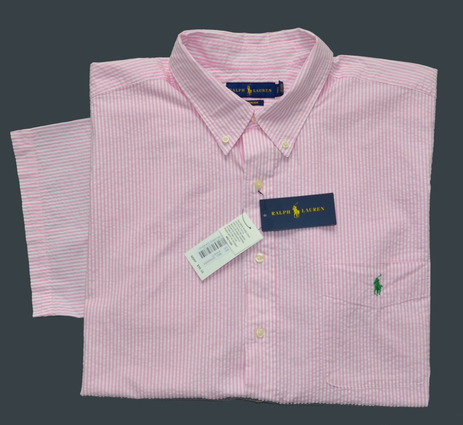 polo ralph lauren men's seersucker shirt