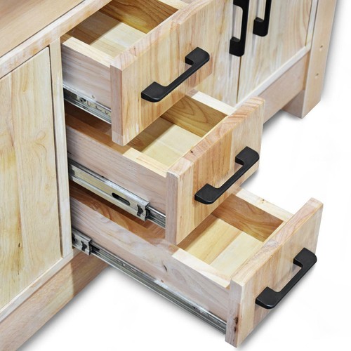 BAMATO Hobelbank WORK-1945 mit Einbauschrank aus Massivholz Werkbank Werktisch - Bild 2 von 9