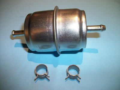 1/4'' ID Fuel Filter Metal w/ Hose Clamps Repl Kohler 24-050-10S  24-050-13S Toro