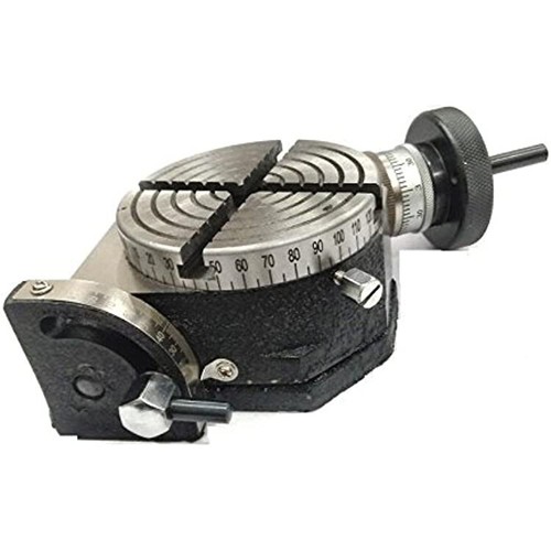 3'' IN Tilting Rotary Table + 3-Jaw SelfCentering Chuck 50MM +T-nut + Back Plate - Imagen 3 de 6