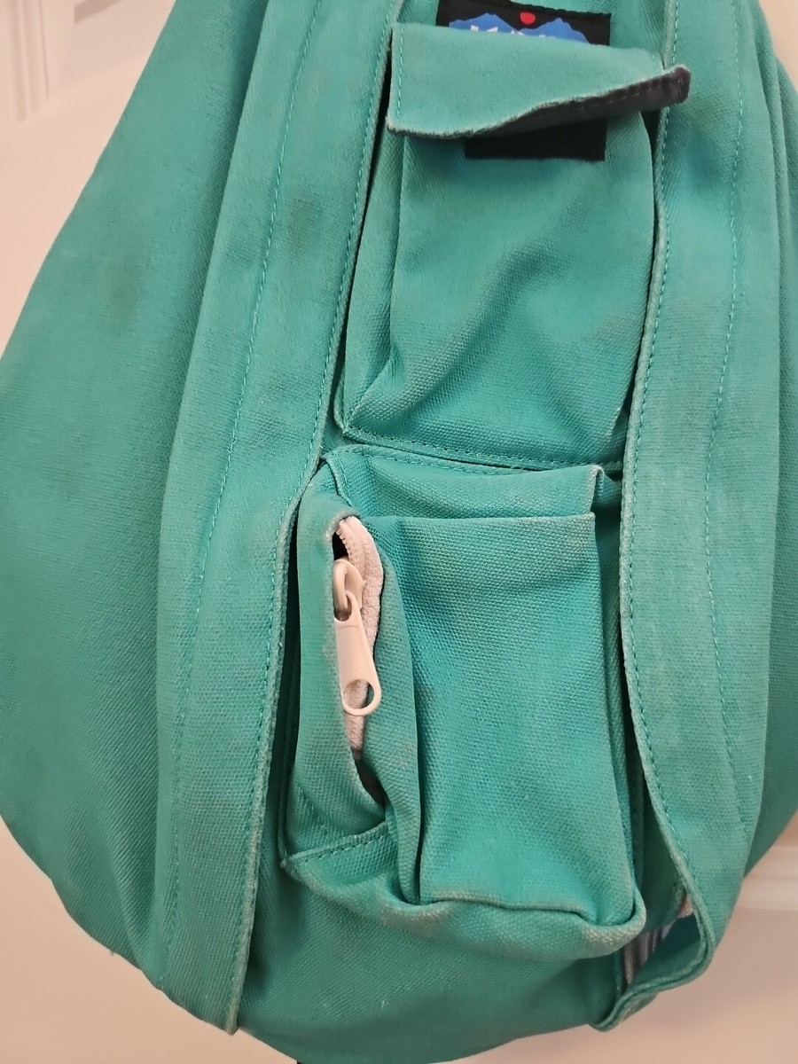 Kavu Rope Bag Crossbody Sling Green Pockets Travel Trail 