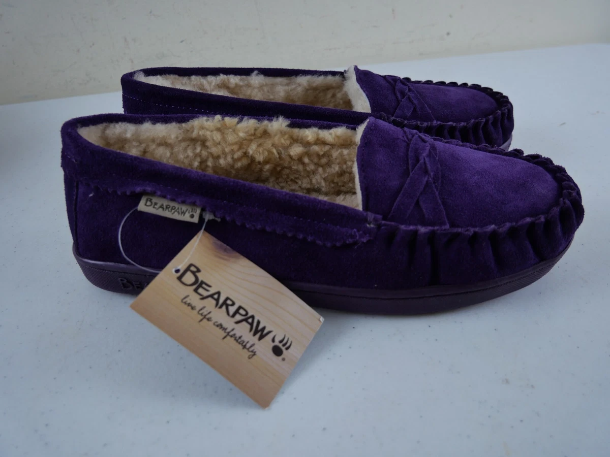 BEARPAW Brigetta Women s 10 Winterberry Purple Suede Fleece Lined