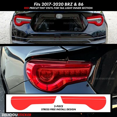 For Brz Frs 86 Red Tail Light Rear Inner Brake Overlays PreCut Vinyl Tint Decals