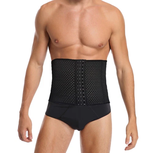 Men's Compression Sauna Suit Sweat Vest Waist Trainer Body Shaper Tank Top Shirt - Picture 34 of 35