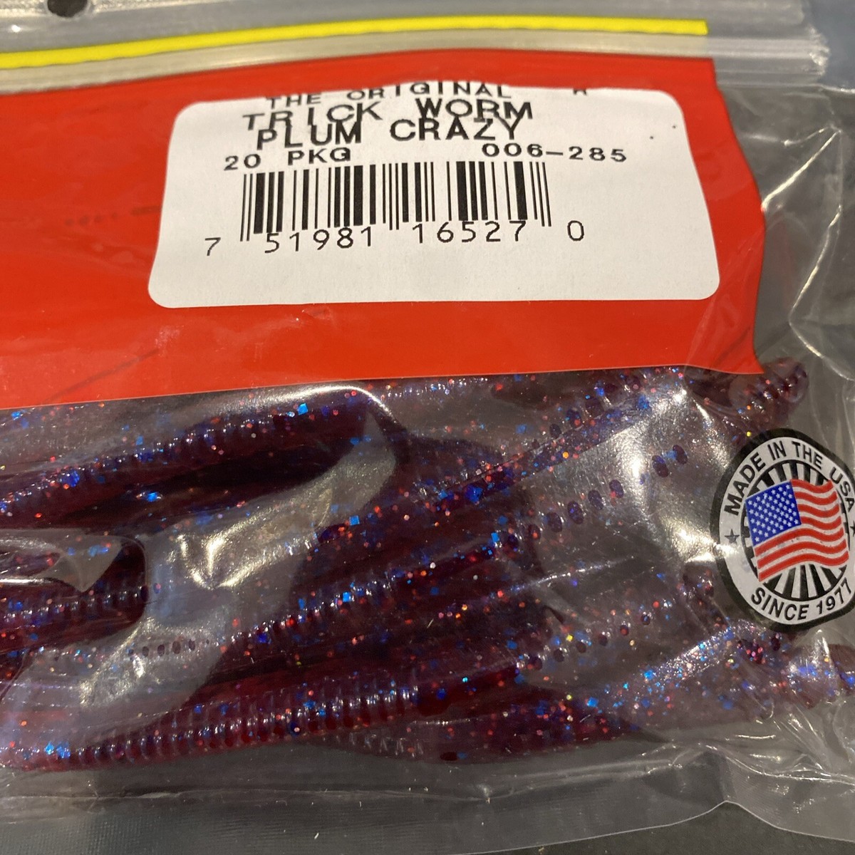 Zoom Original Trick Worm 6 1/2” Plum Crazy | eBay