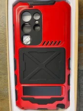 Cell phone Metal Case for Samsung Galaxy 23 ultra RED