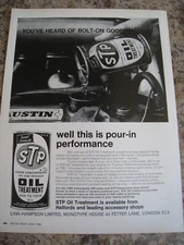 STP SUPER CONCENTRATED PETROLEUM OIL TREATMEN 1968 ADVERT APPROX A4 SIZE FILE 24