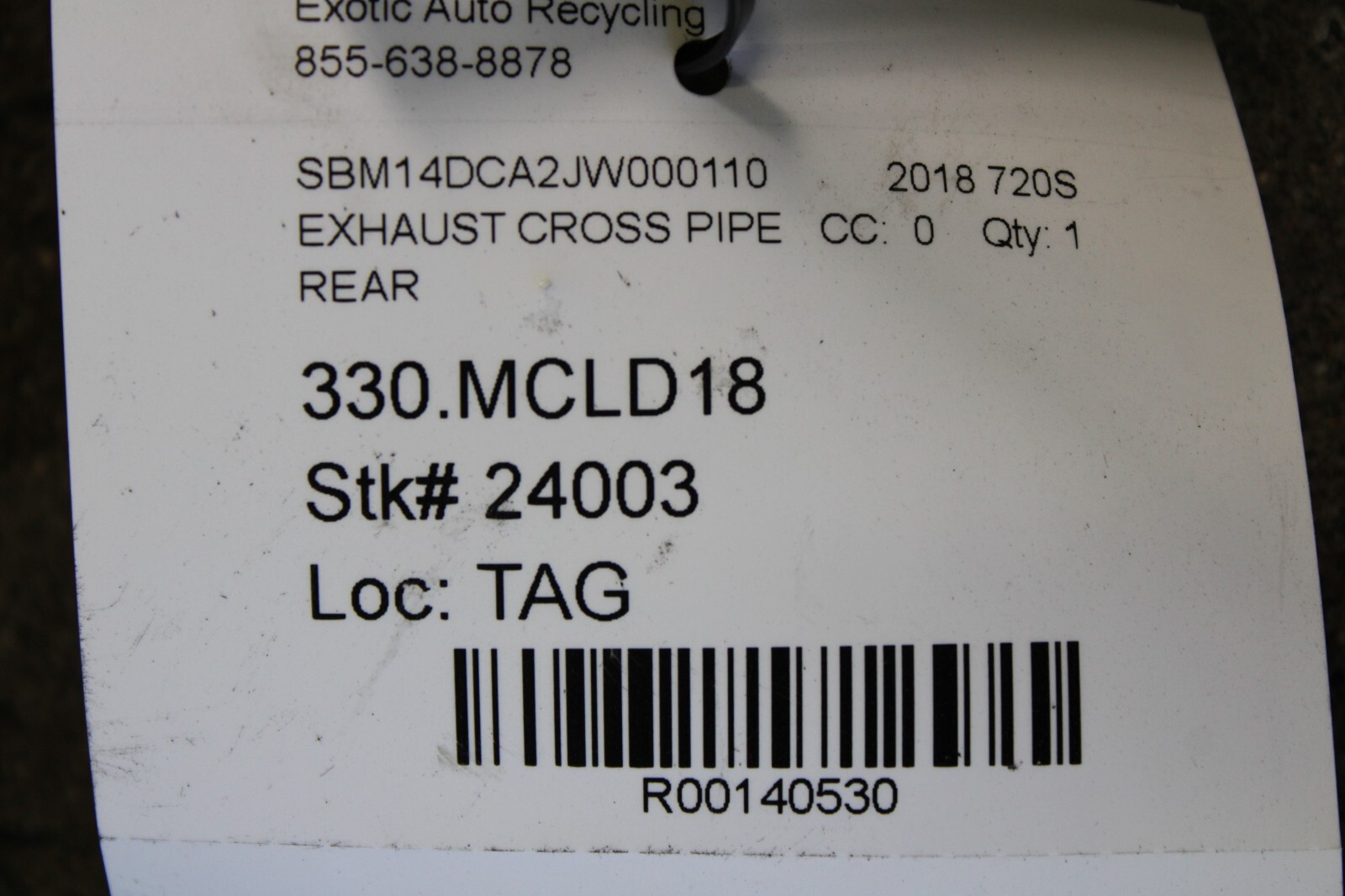 McLaren 720S, Muffler, Used