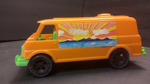 vintage 70s hippie plastic custom street van toy sliding side