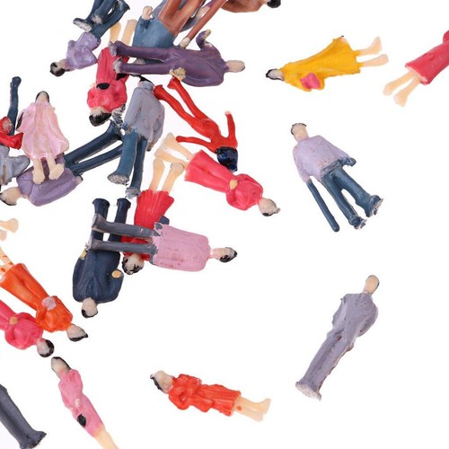 100 x 1:100 figure modellino dipinte persone in piedi piegatura sollevamento patting - Foto 6 di 9