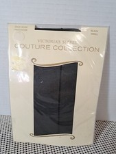 Vintage Victoria  s Secret Couture Collection Back Seam Black Pantyhose Size S