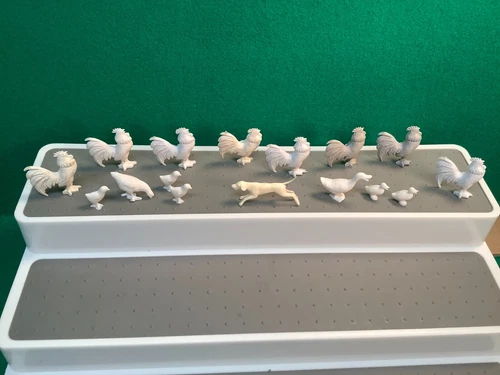 Vintage Marx Lazy Day Farm Playset Bird Lot + Dog