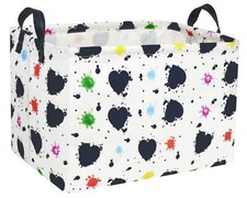 Large Valentines Day Basket Empty Foldable Heart Shaped Storage Bin For Gifts Ki