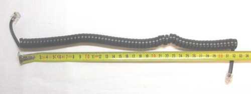 Cavo spiralato estensibile per cornetta telefonica a 4 fili nero, 32 cm a riposo - Picture 3 of 4