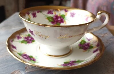 Happy Anniversary Teetasse & Untertasse Royal Ardalt 