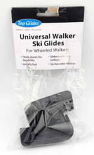 New 1 Pair Black Top Glides FlexFit Universal Walker Ski Glides - B24 FREE SHIP