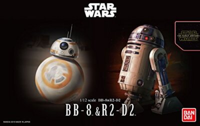 BANDAI Star Wars BB-8 & R2-D2 1/12 Scale Plastic Model Kit JP Good