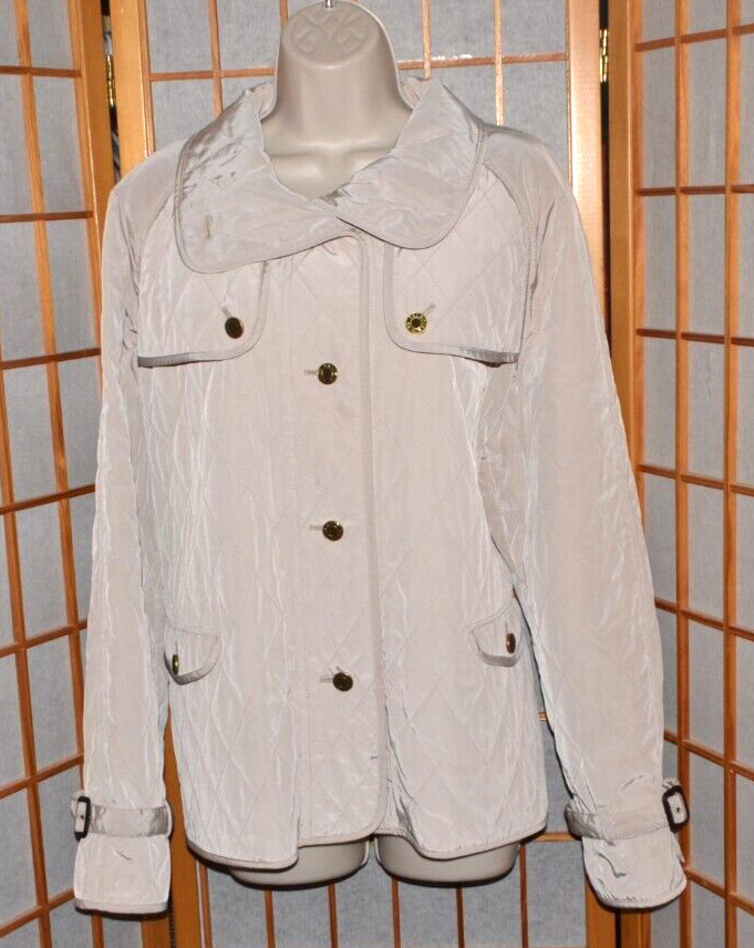 TALBOTS Ivory Lightweight Signture Button Spring~… - image 1