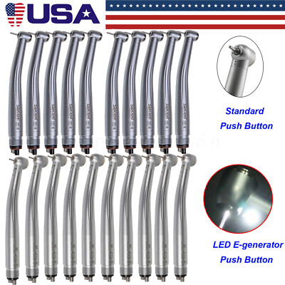 NSK Style (LED E-generator) Dental High Speed Handpiece Push Button 4-Hole ns