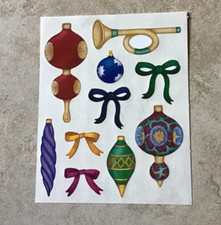VINTAGE Creative Memories Stickers CHRISTMAS ORNAMENTS BOWS NOS
