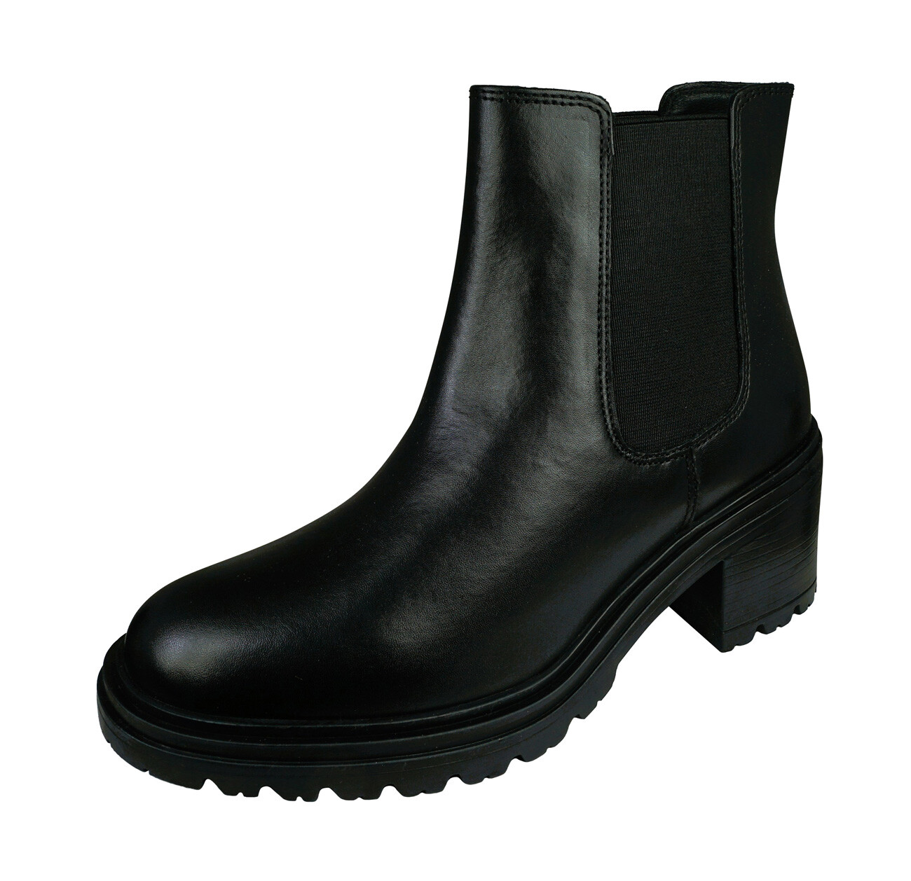 Geox Womens Smooth Leather Chelsea Boots  Damiana - Black