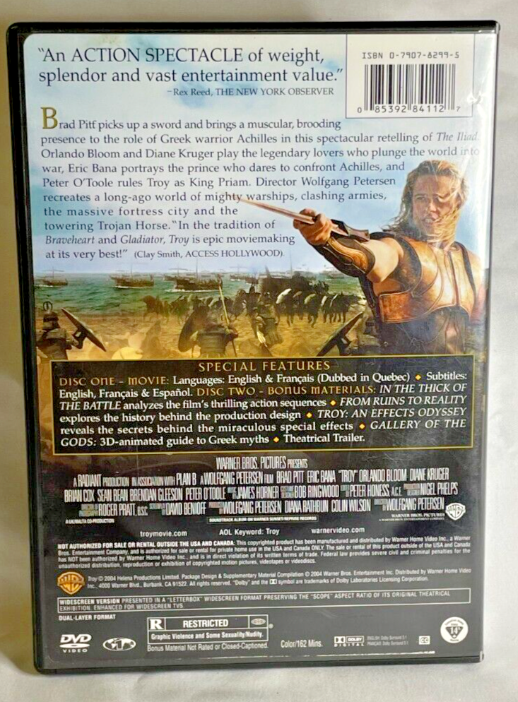 Troy - Directors Cut Two-Disc Special Edition DVD Brad Pitt