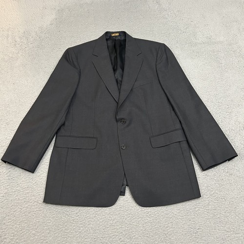 Brooks Brothers Blazer Mens 41 Regular Gray Wool Stretch Lined Sport Coat Adult