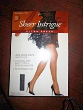 846B6 Hanebrand 54916 Sheer Intrigue Ultra Sheer Control Top Sz E Off Black