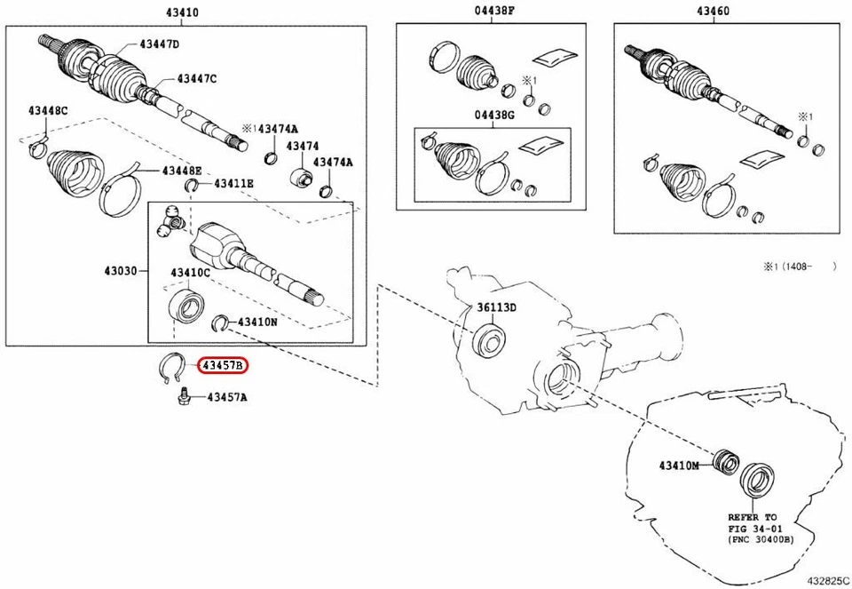 Anillo OEM, eje de transmisión a presión de orificio Toyota 90521-75002 para Lexus Foto 3 de 4