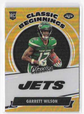 2022 Panini Classics Garrett Wilson RC #CB-10 Classic Beginnings Gold Prizm #/99
