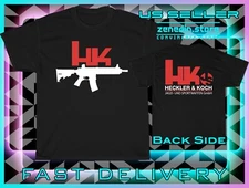New Heckler & Koch HKJS HK-USA Logo Men's T-Shirt American Size T-Shirt