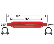 Cherry Bomb 87516cb Muffler 30 Inch Oal 26 In Body 2.5 Inlet 2.5 Outlet