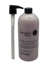 Philosophy Marzipan Dreams Shampoo, Shower Gel & Bubble Bath 32 Oz Sealed+Pump!