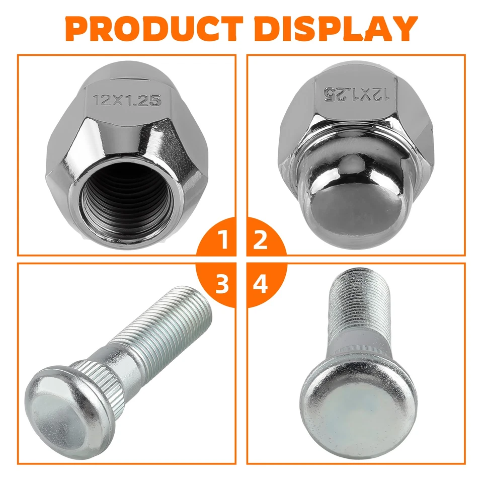 5x Wheel Hub Bolt Stud & Nut Set For 2008-2019 Subaru Legacy Outback Forester Foto 4 de 4