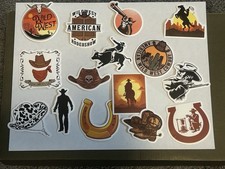 Western Themed Lot Of Stickers 15  Bonus Extra Cowboy, Western, Horse ALL NEW