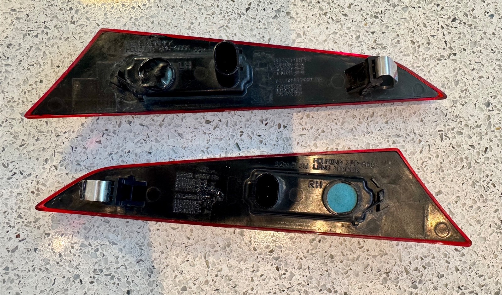 McLaren MP4-12C Rear Passenger Bumper Reflectors Used See Description!