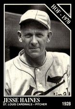 Jesse Haines 1991 Conlon Collection TSN Card #43 St. Louis Cardinals