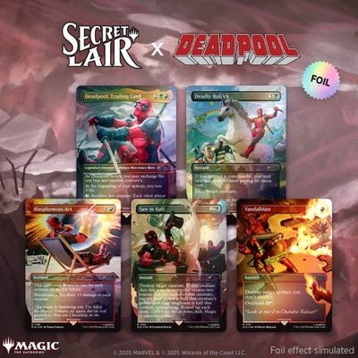 MTG Secret Lair Deadpool Foil Edition Ovp New Marvel
