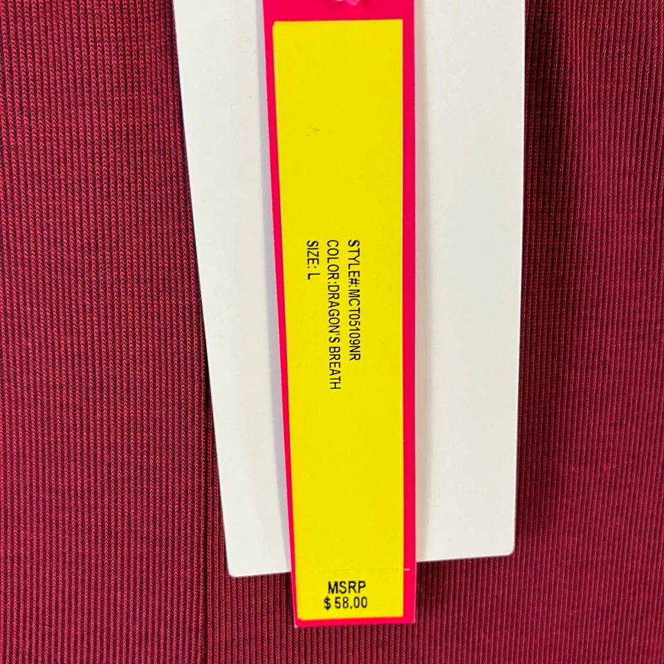 Catherine Malandrino Women's Rib Knit Pull-On Pants Size L Dragon's Breath NWT - Image 4 of 4