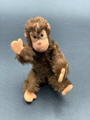 Vintage Steiff Mini  Jointed Jocko Monkey/ Chimpanzee Mohair Plush 4 -4.5 