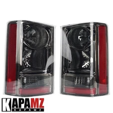 Pair Tail Lights For 2009-2015 Honda Pilot Rear Lamps Black Chrome Housing