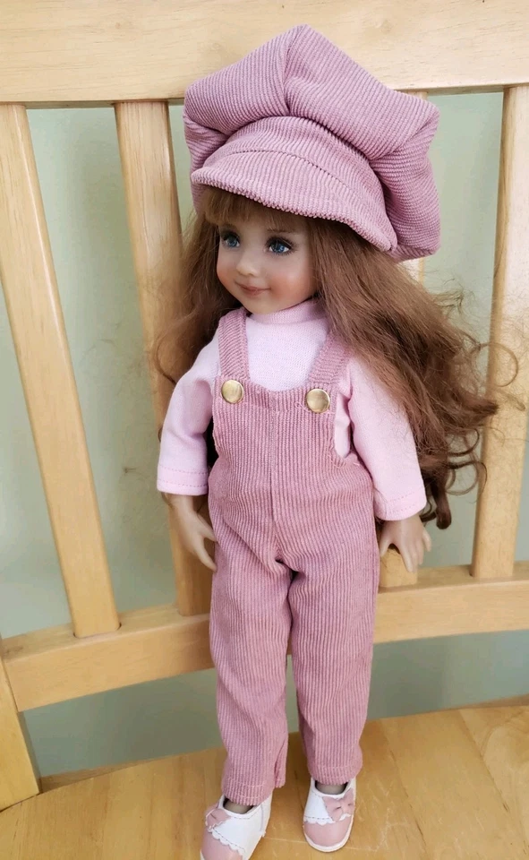 Conjunto para muñeca Dianna Effner Little Darling, suéter Paola hecho a mano, sombrero pantalones Foto 4 de 4